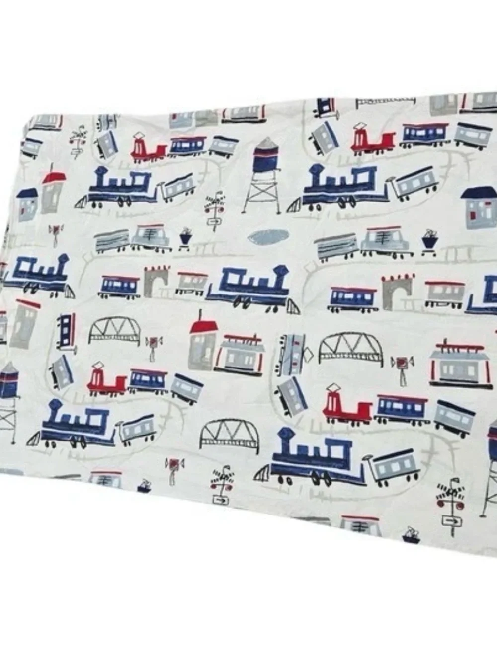 Pottery Barn Kids Organic Train Pillowcase Standard
